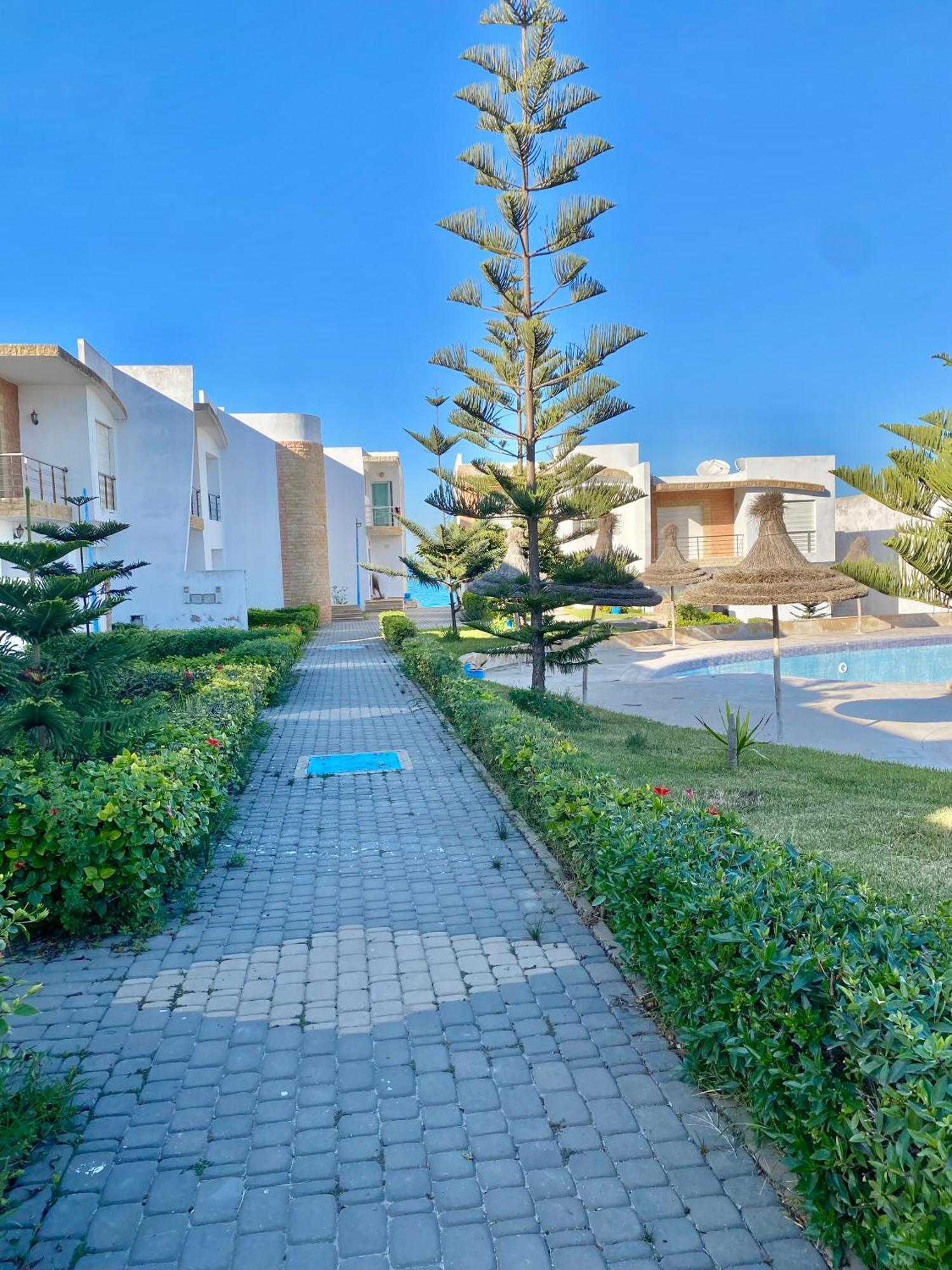 Splendid Beachfront Villa In Sidi Bouzid Beach With Pool Douar Ourlali Exteriör bild