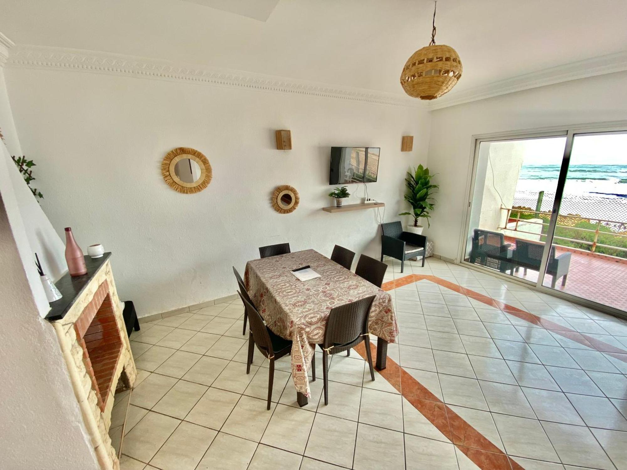 Splendid Beachfront Villa In Sidi Bouzid Beach With Pool Douar Ourlali Exteriör bild
